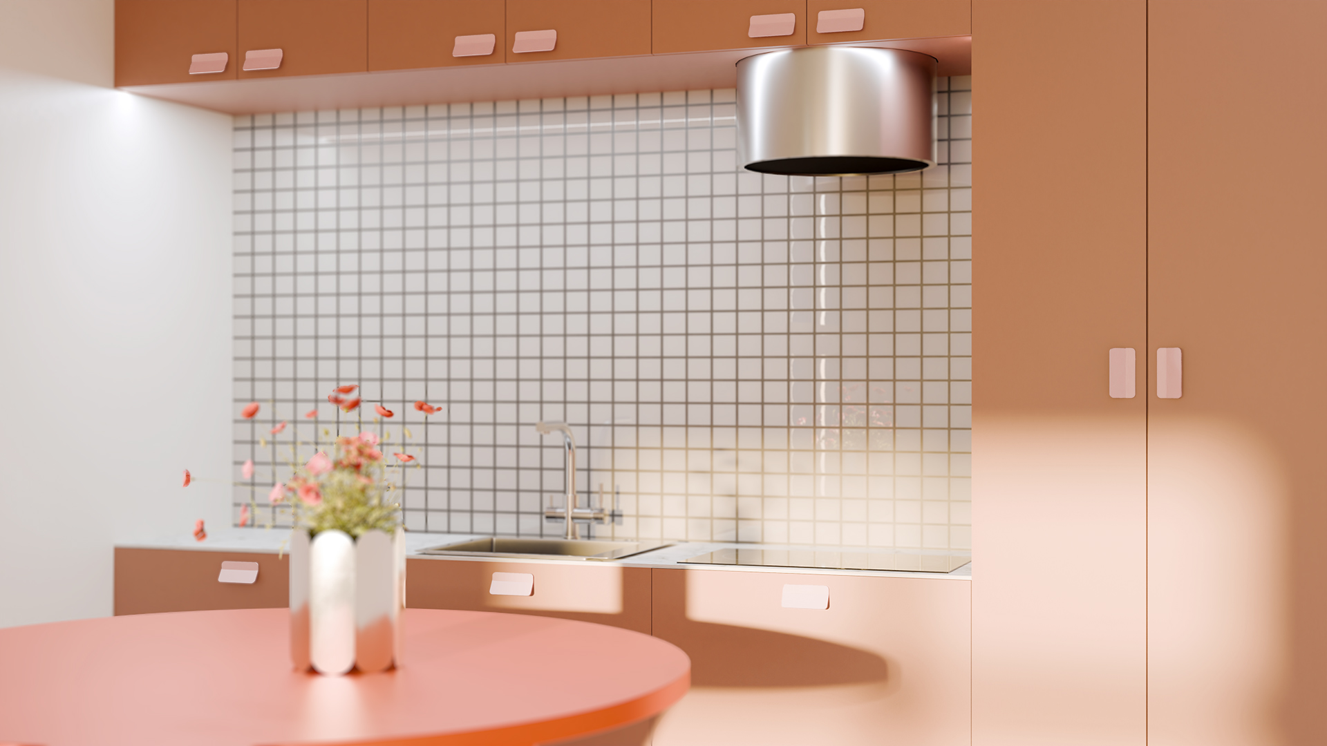 Metalen handgreep Sea - dusty pink