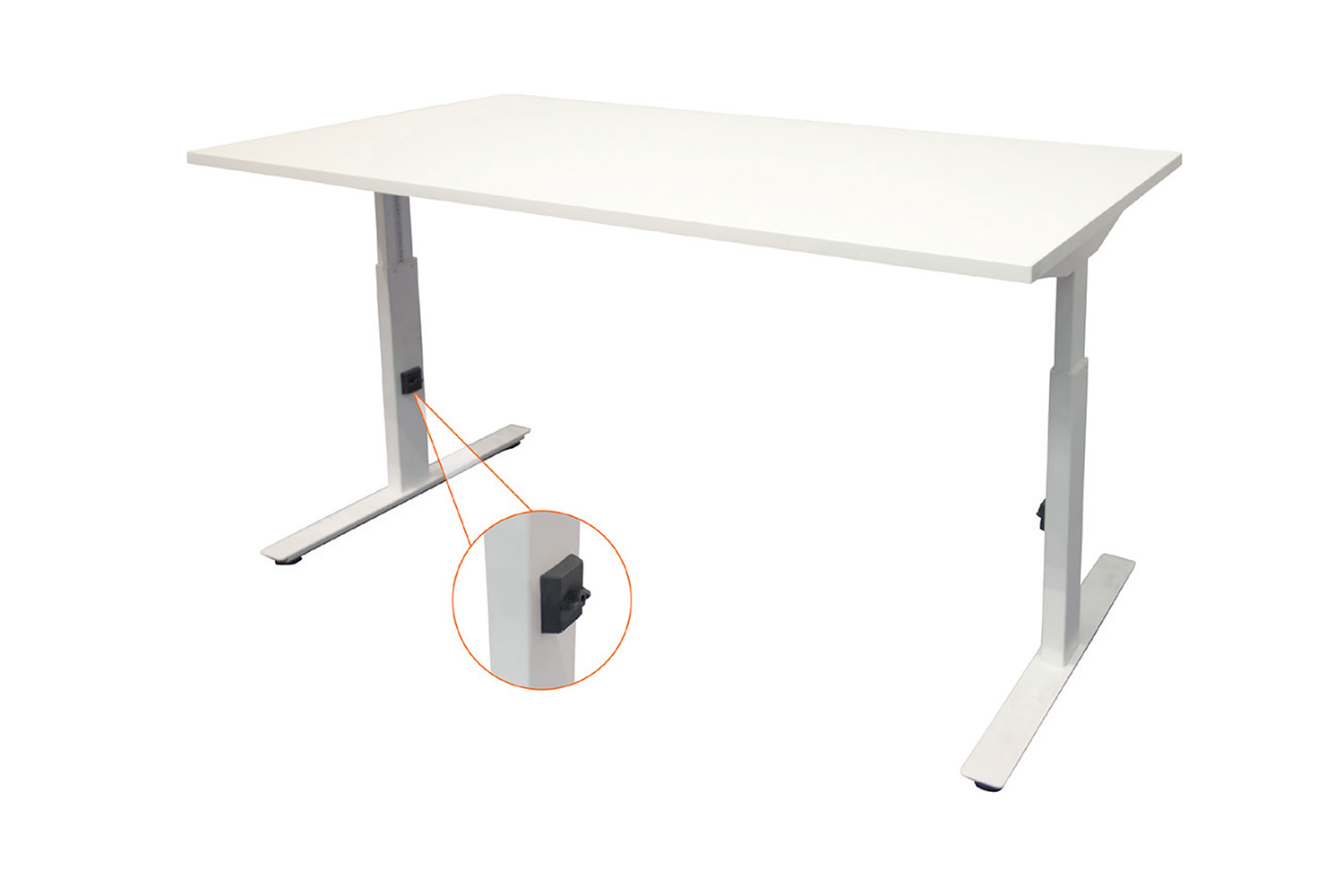 Basic line – instelbare bureau onderstellen - hoekopstelling - wit
