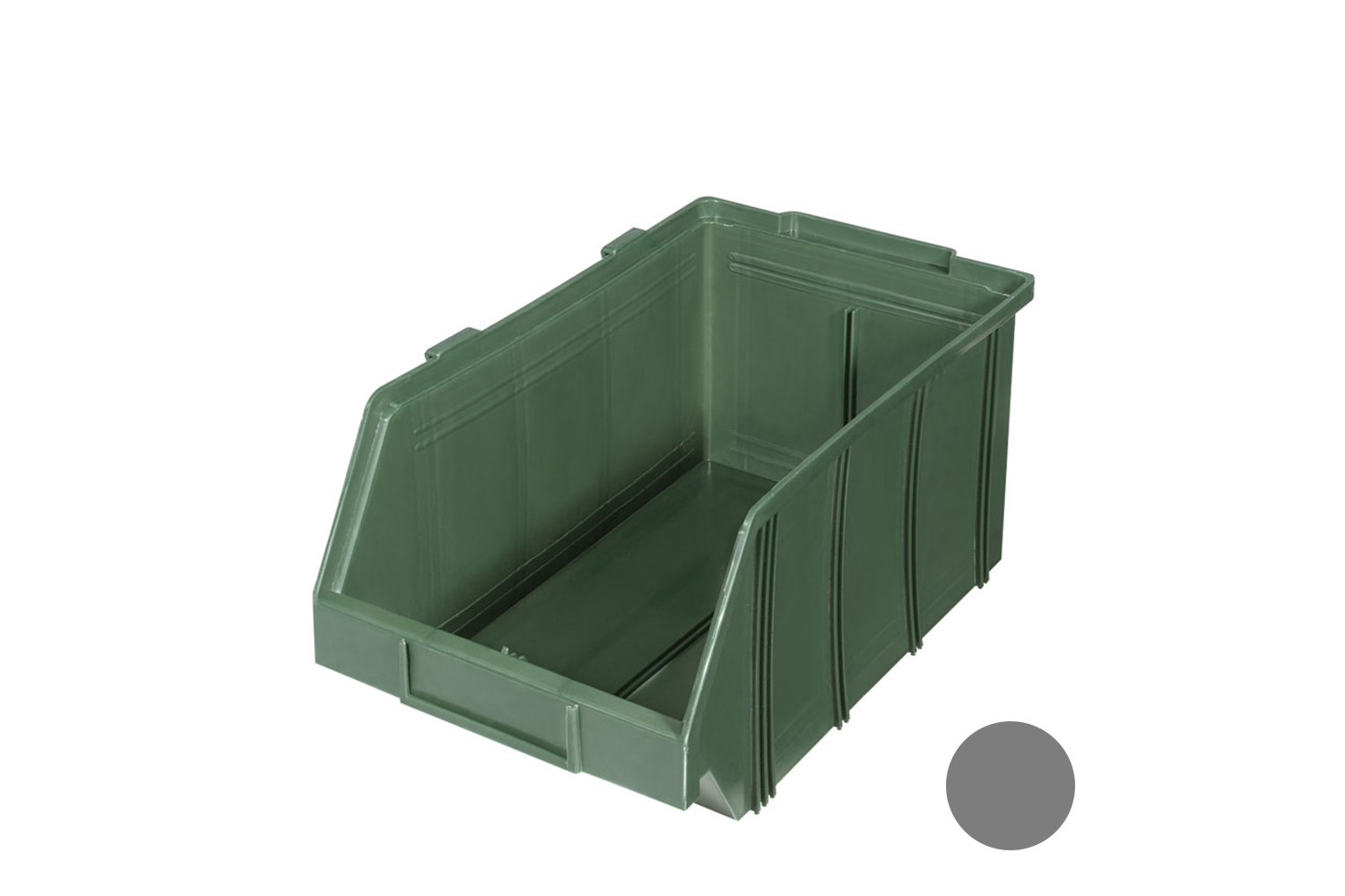 Stapelbare magazijnbak - 355x208x162mm - grijs