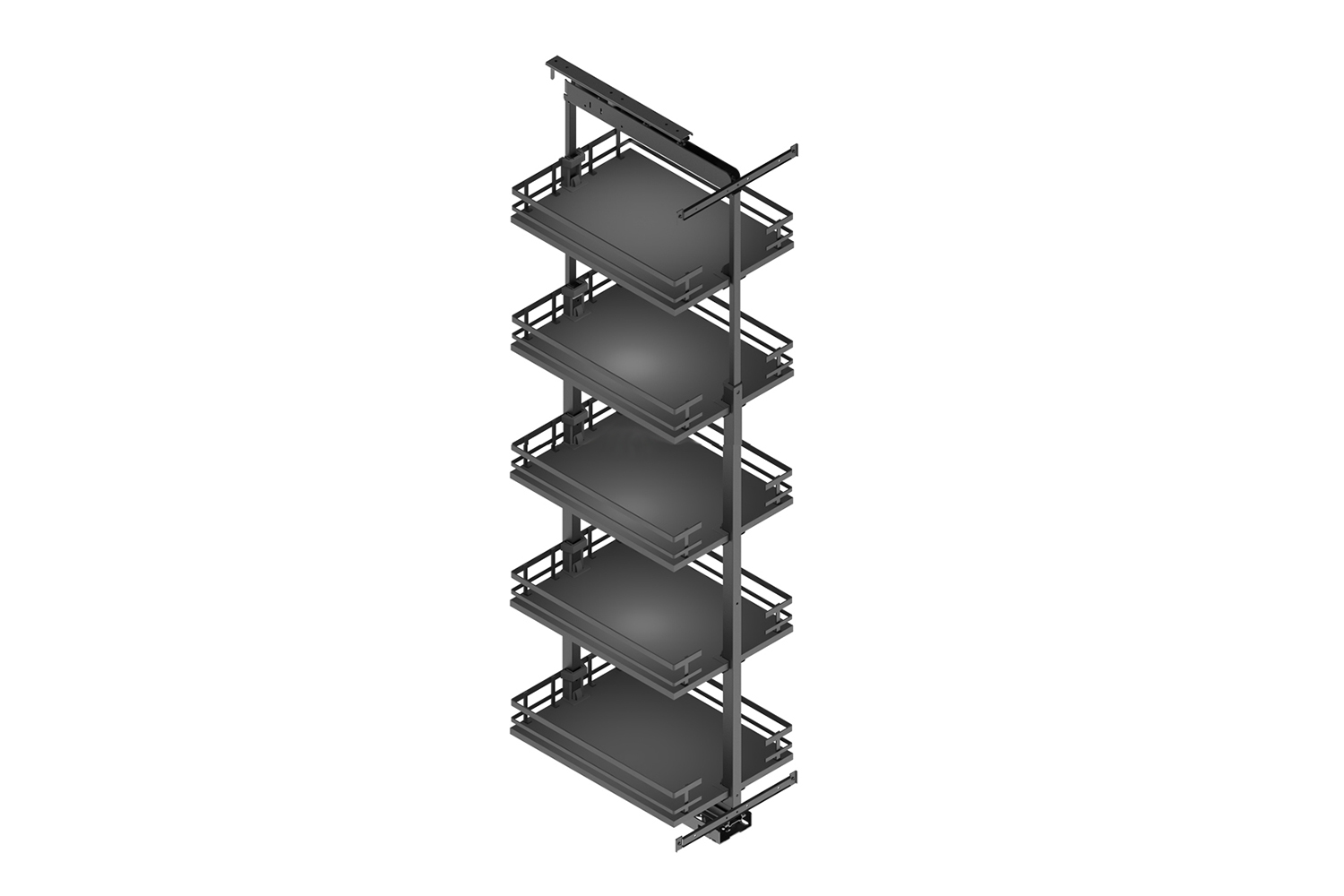 Antraciete apothekerskast - 160-200cm hoog - 400mm breed