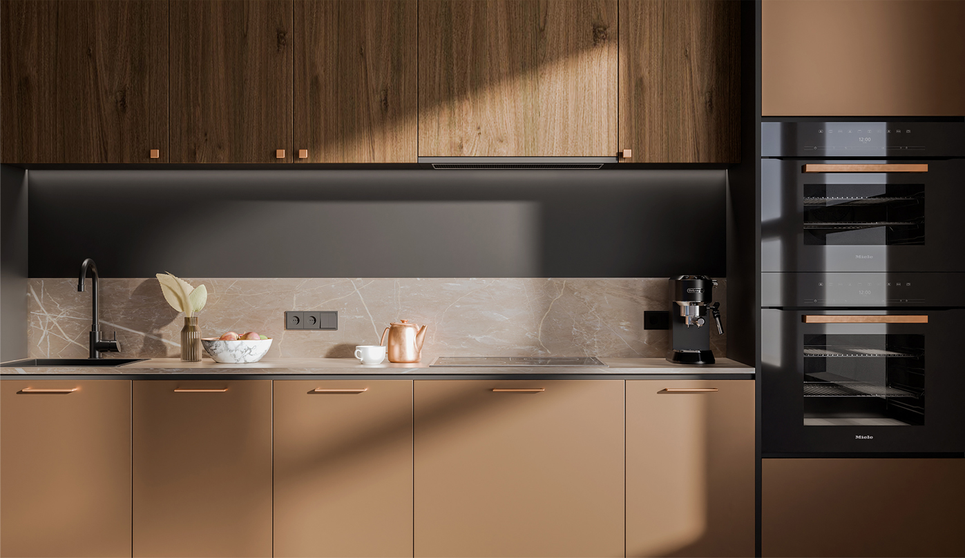 Metalen handgreep - Nox - koper