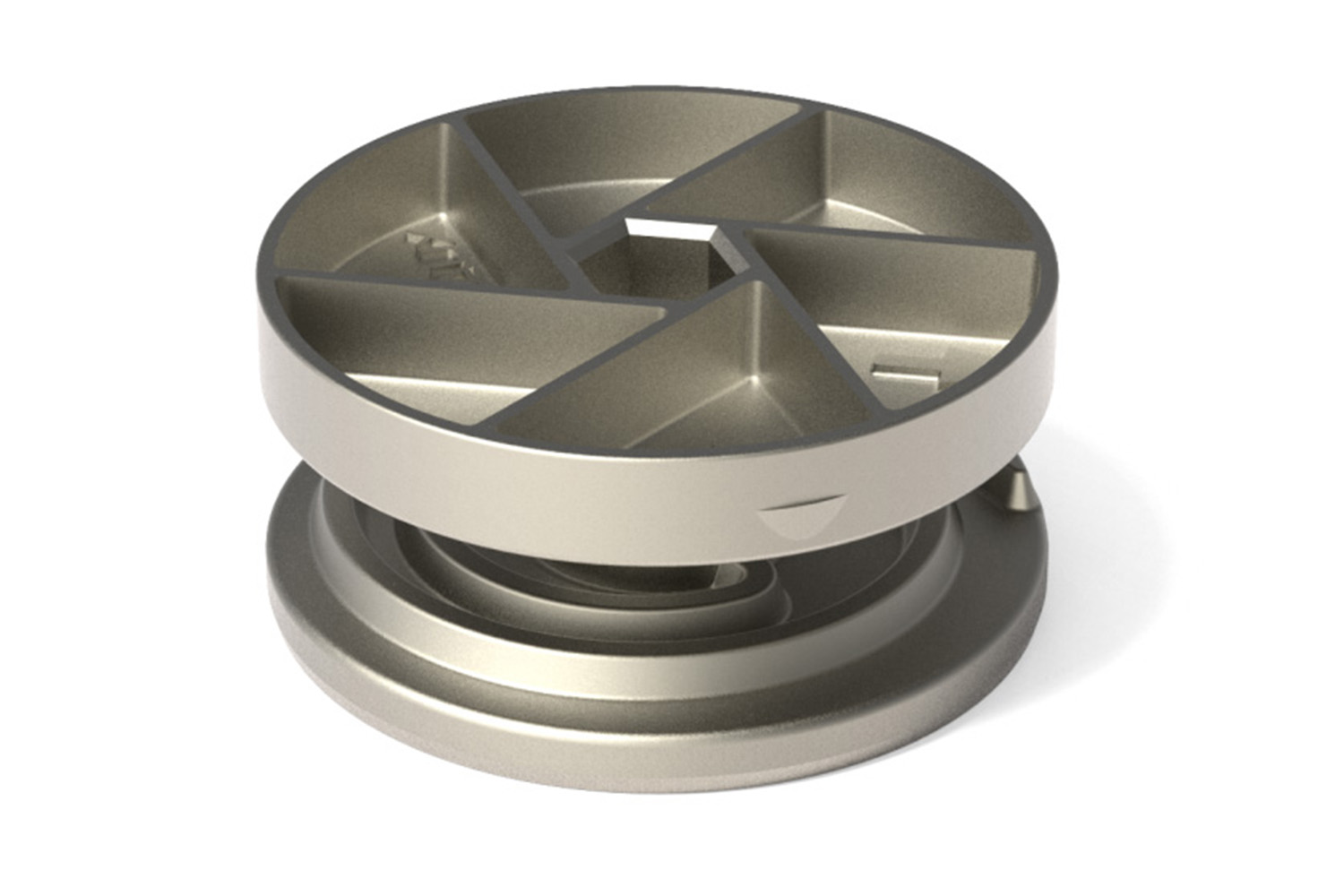 Spiraal excenter Grandes - 35mm - voor houtdikte vanaf 19 tot 34mm - zamak vernikkeld Spiraal excenter Grandes - 35mm - voor houtdikte vanaf 19 tot 34mm - zamak vernikkeld