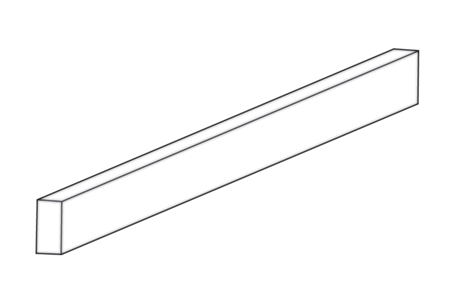 Glasprofiel - 1000mm - voor Junior 6 - transparant - voor 4-6mm glaspanelen