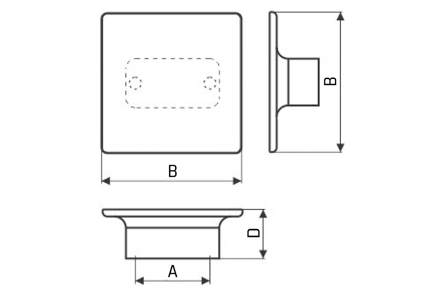 Metalen handgreep Lucca - RVS