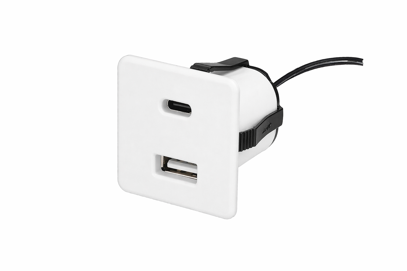 Inboor usb-oplaadstation - USB A & USB C - wit