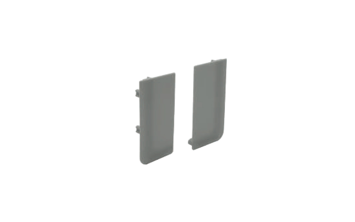 Set afdekkap voor L-greep - dicht - grijs