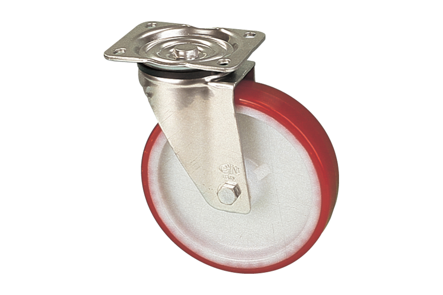 Zwenkwielen met PU loopvlak - nylon kern