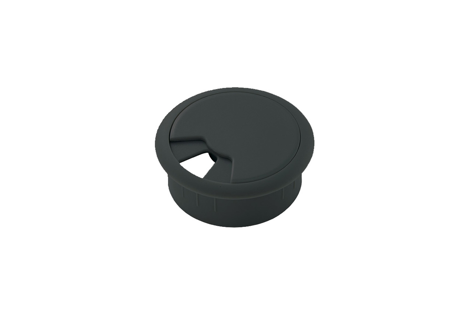 Kunststof kabeldoorvoerkap - zwart - 88mm
