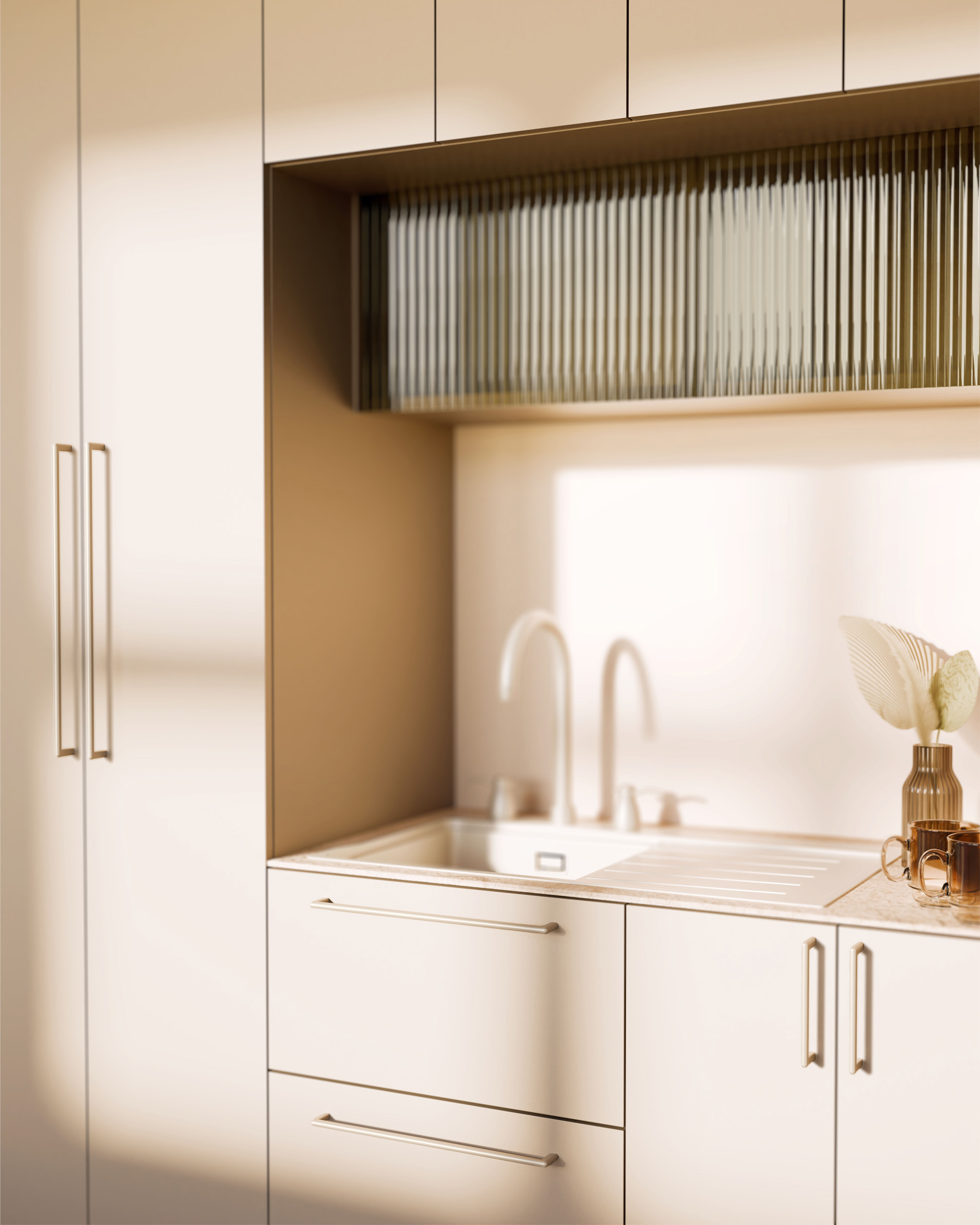 Metalen handgreep - Nox - cashmere