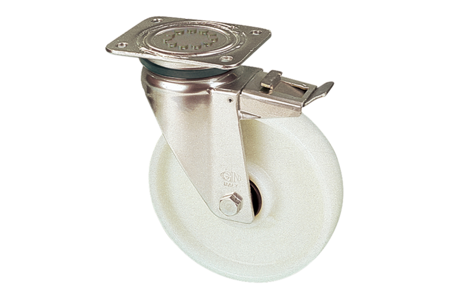 Zwenkwielen met nylon loopvlak - met rem - hoge draagvermorgens