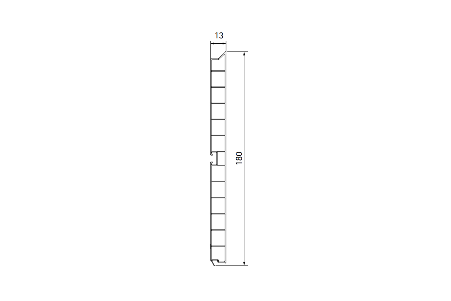 Keukenplinten - mat wit - 18cm hoog - monsterstukje