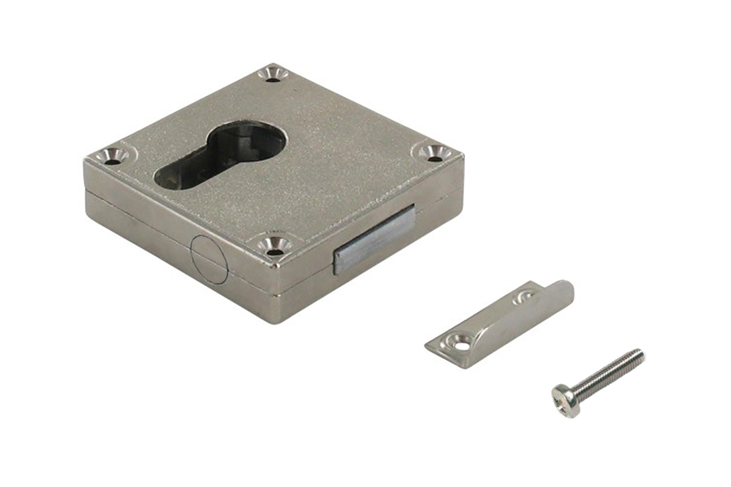 Oplegslot - penmaat: 40mm - staal - vernikkeld (excl. europrofielcilinder)
