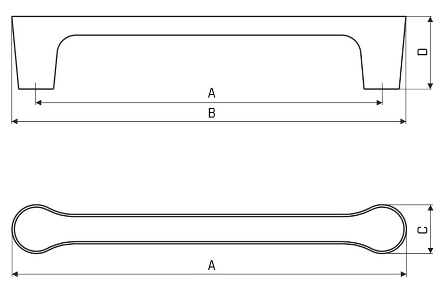 Metalen handgreep - Portland - RVS