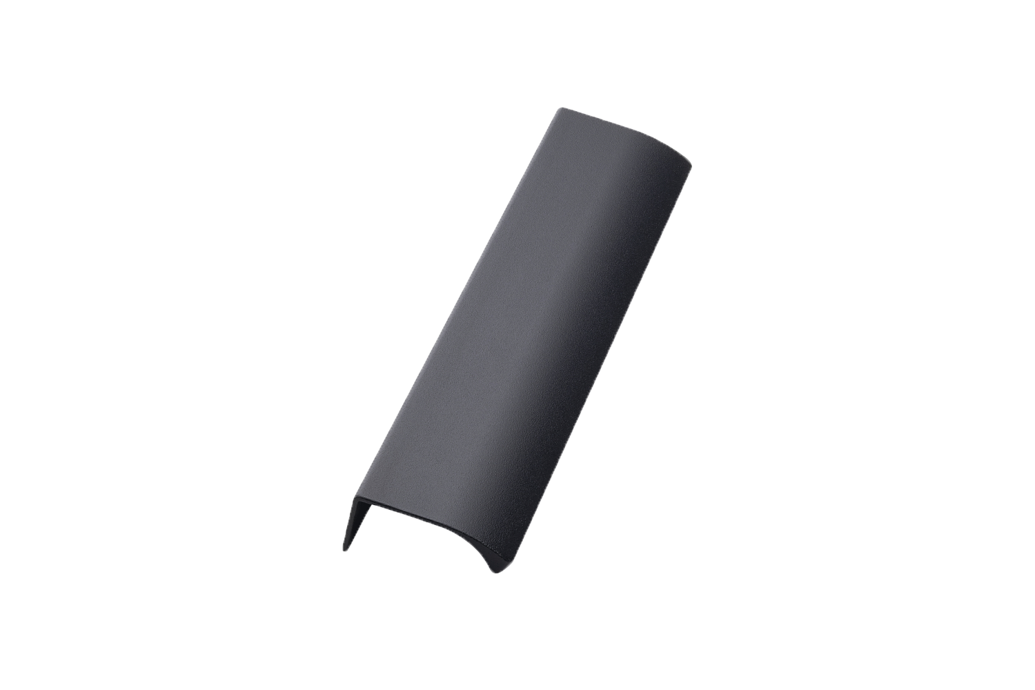 Metalen hoekgreep - Edge straight - zwart structuur