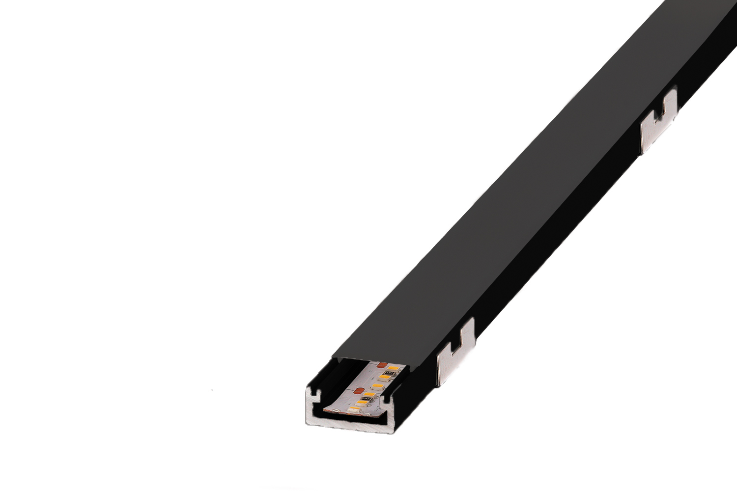 Led inbouw profiel - milaan - zwart - 2900mm