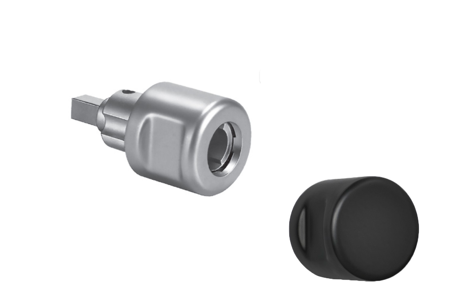 Blindknop voor espagnoletslot - zwart