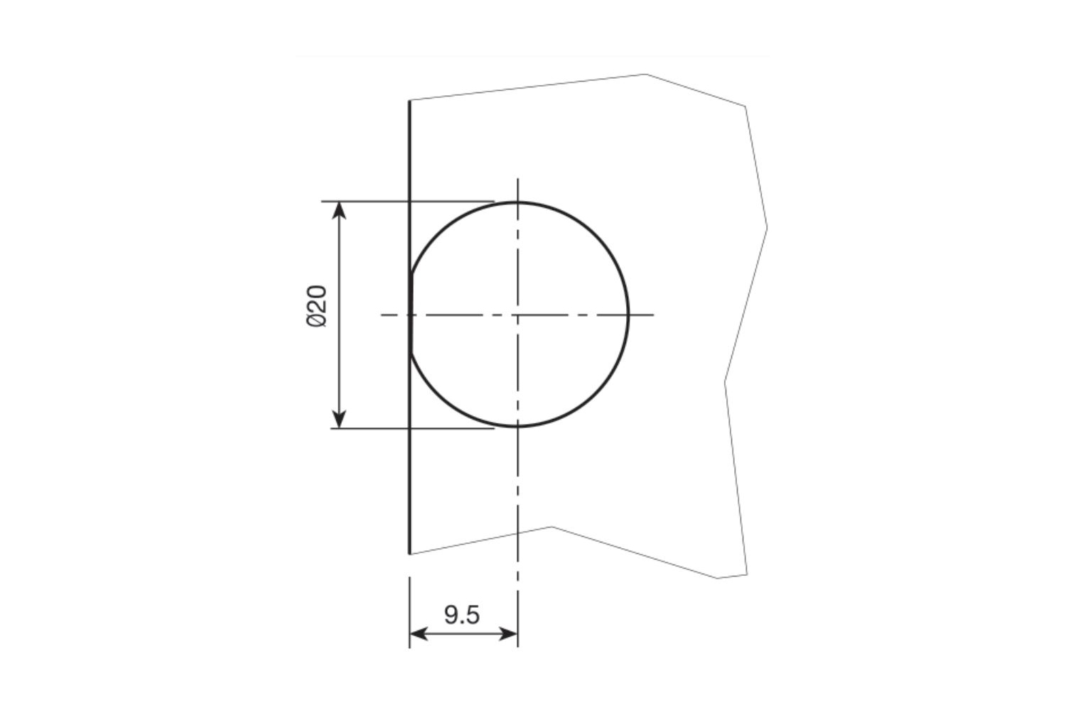 Clock 2 Ø20mm - excentrische verbinder - kunststof - Ø20x9mm - zwart ral 9005 Clock 2 Ø20mm - excentrische verbinder - kunststof - Ø20x9mm - zwart ral 9005