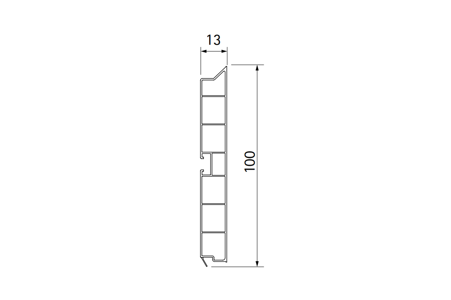 Keukenplinten - mat wit - 10cm hoog - monsterstukje Keukenplinten - mat wit - 10cm hoog - monsterstukje