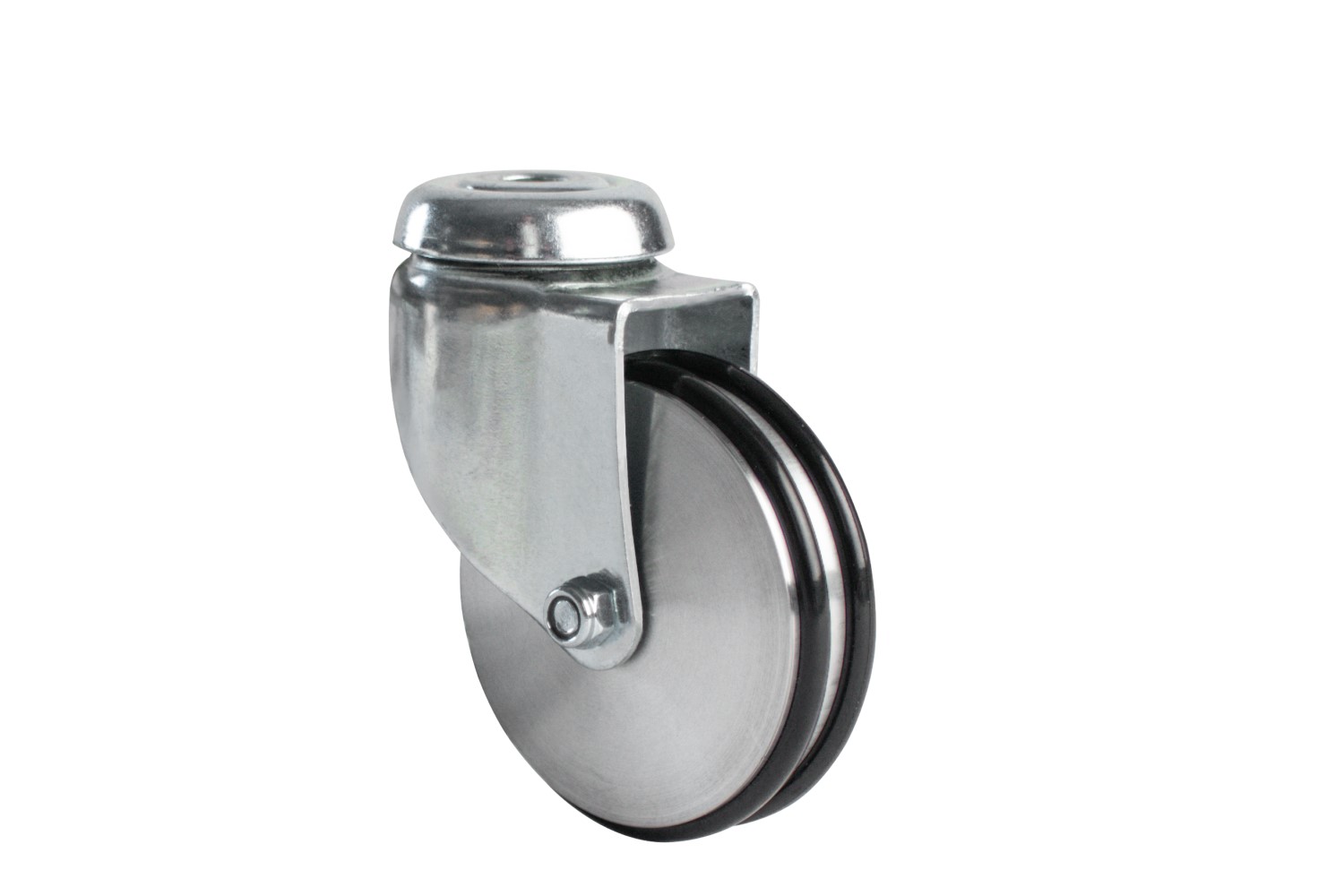 Verzinkte zwenkwielen met massief wiel - gatbevestiging