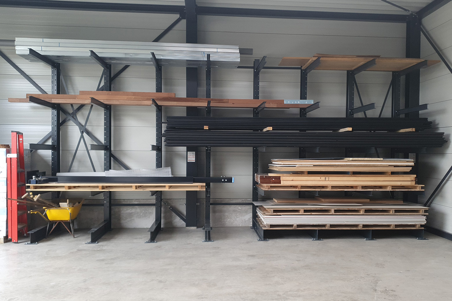 2x Draagarmstelling enkelzijdig - 4000x2110x2220 - blauw