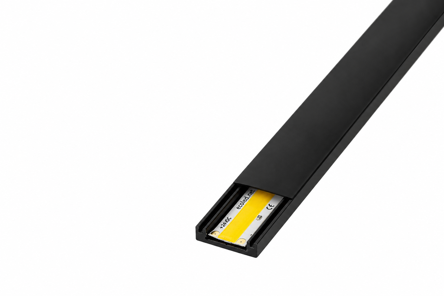 Led inbouw profiel - milaan slim - zwart - 3000mm - incl. afdekprofiel