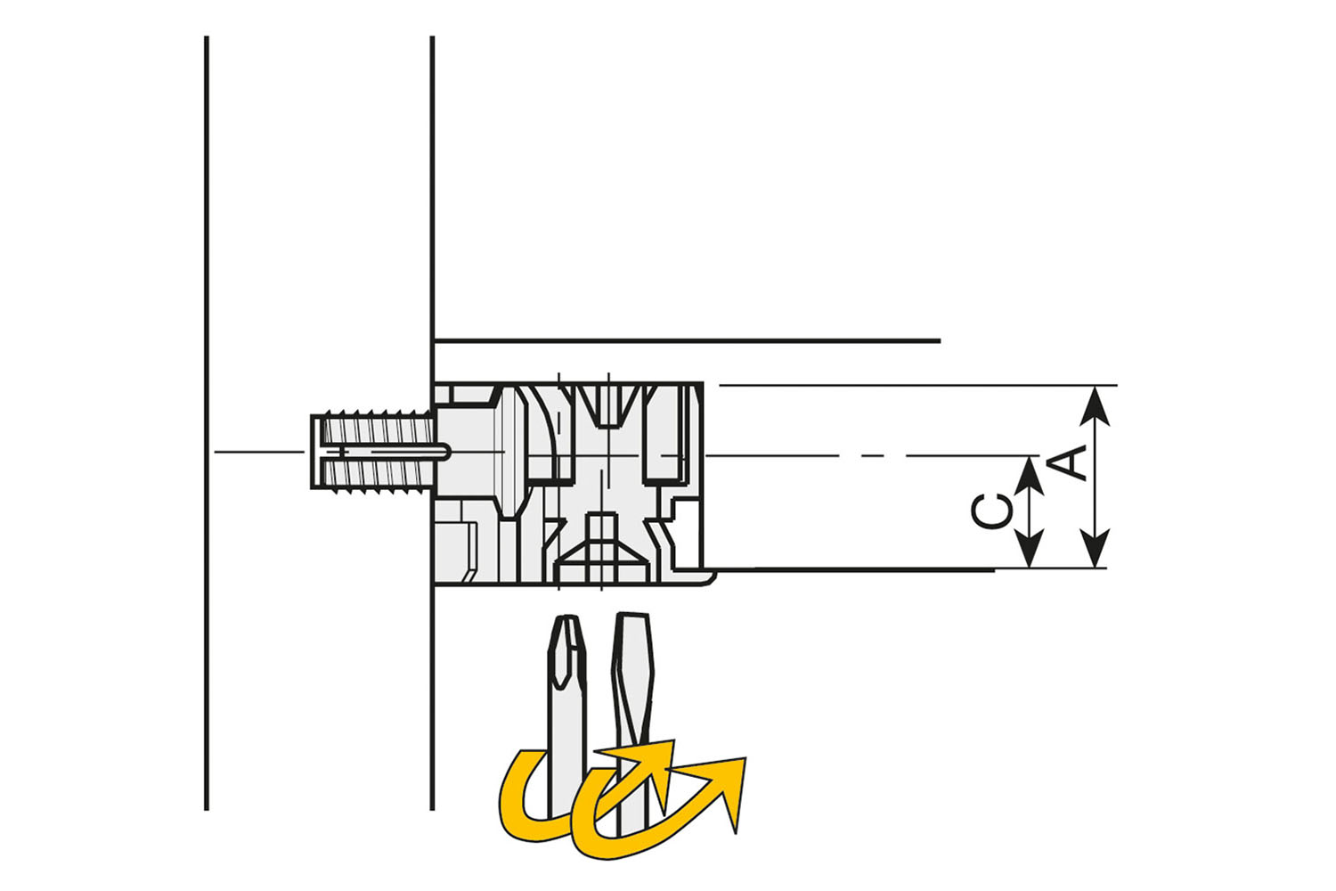 Clock 3 Ø20mm - excentrische verbinder - zamak - Ø20x8mm - vernikkeld Clock 3 Ø20mm - excentrische verbinder - zamak - Ø20x8mm - vernikkeld