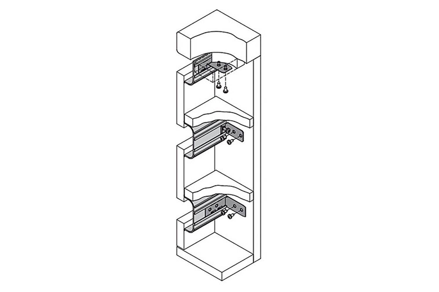C-greep - 5500mm - aluminium-look