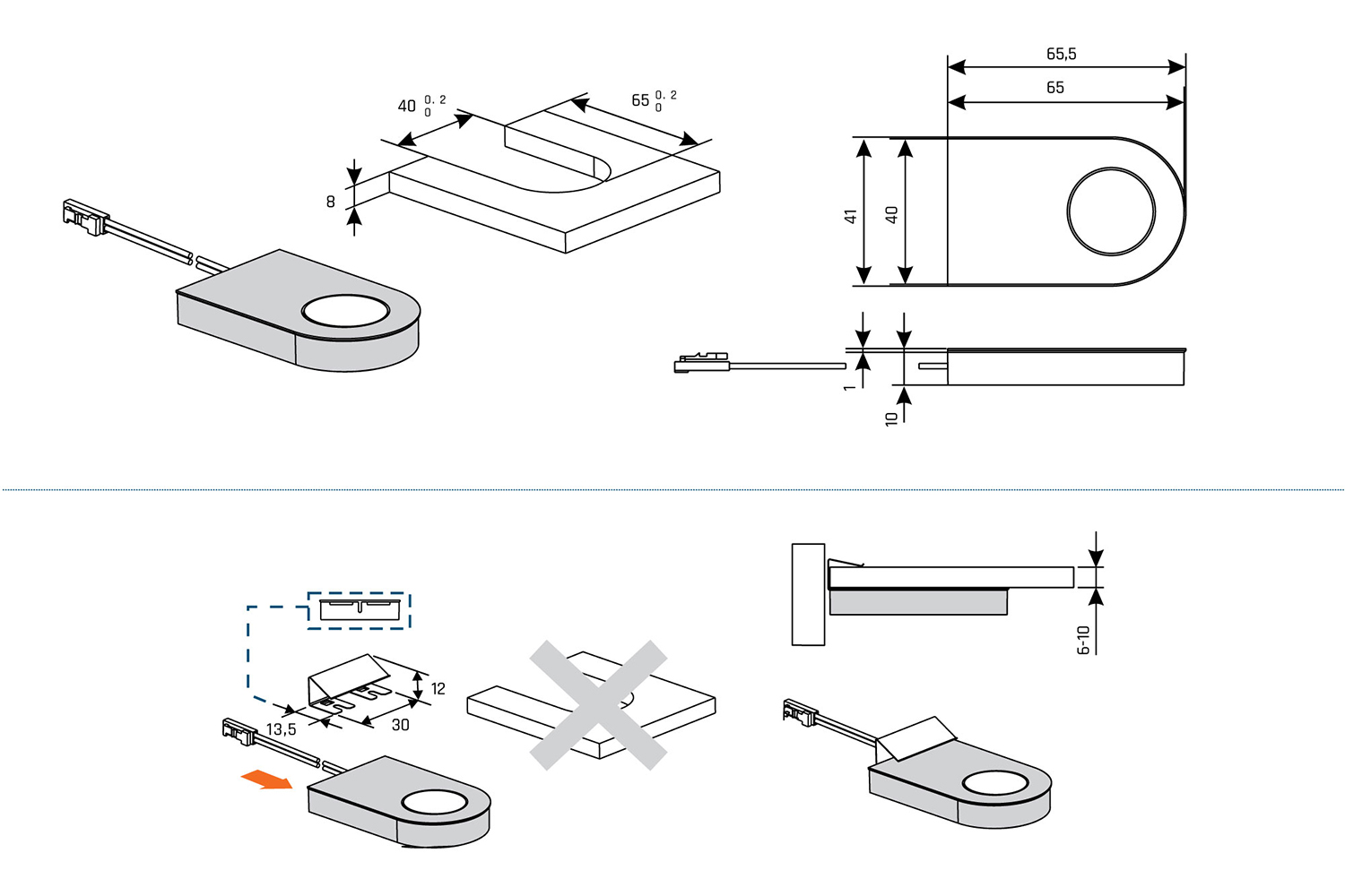 LED spots - Glas point - RVS