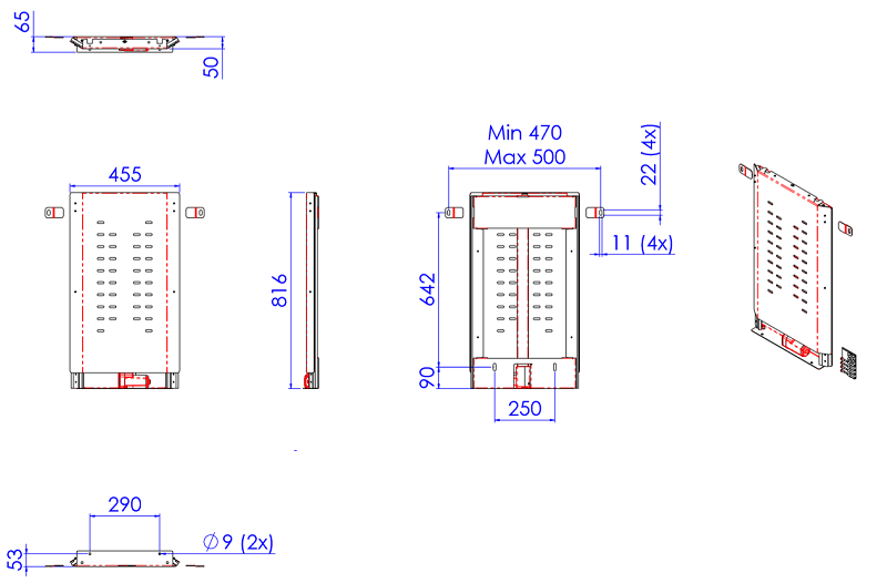 Tv-lift - voor tv's van 32-48 inch