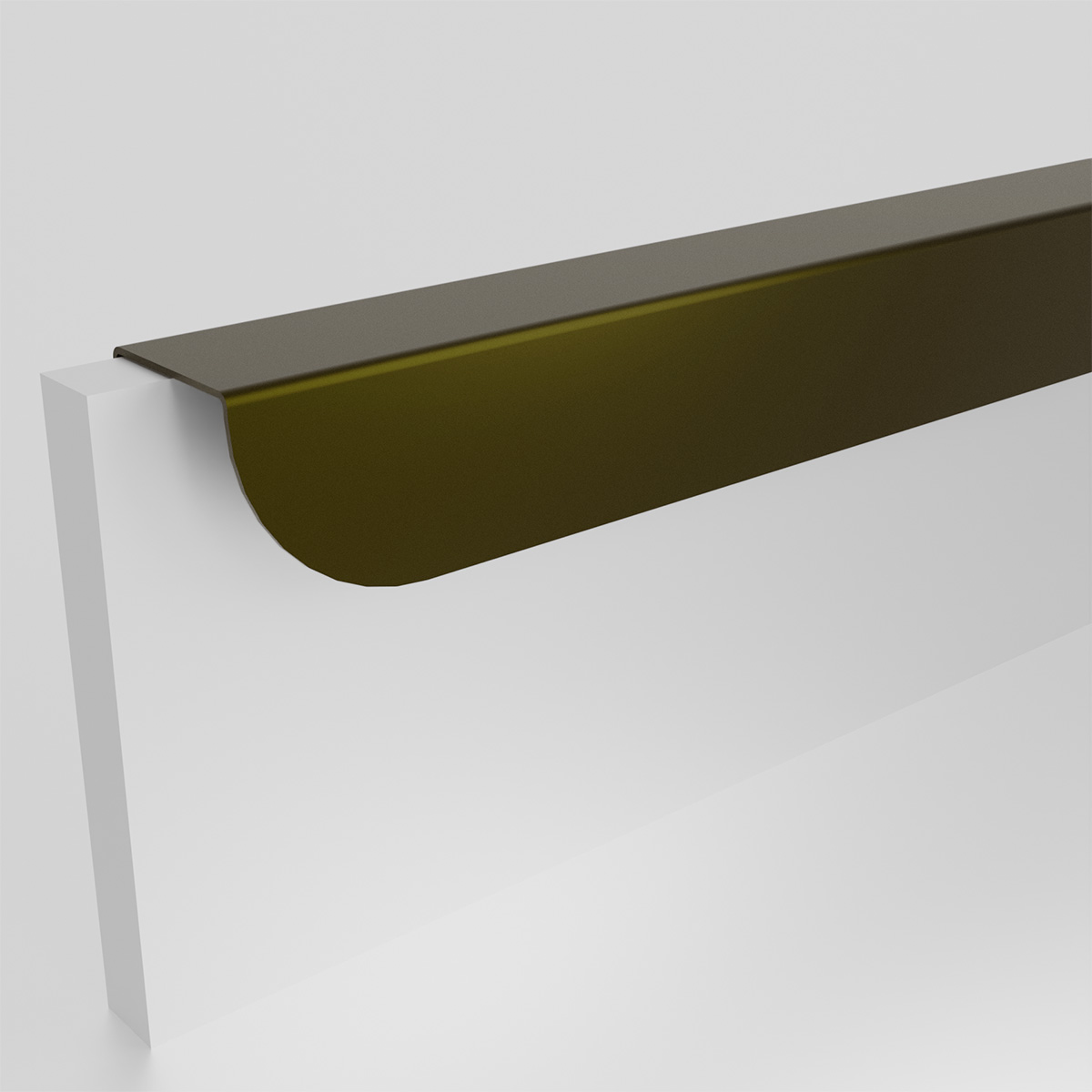 Metalen hoekgreep Zoria long - olive bronze