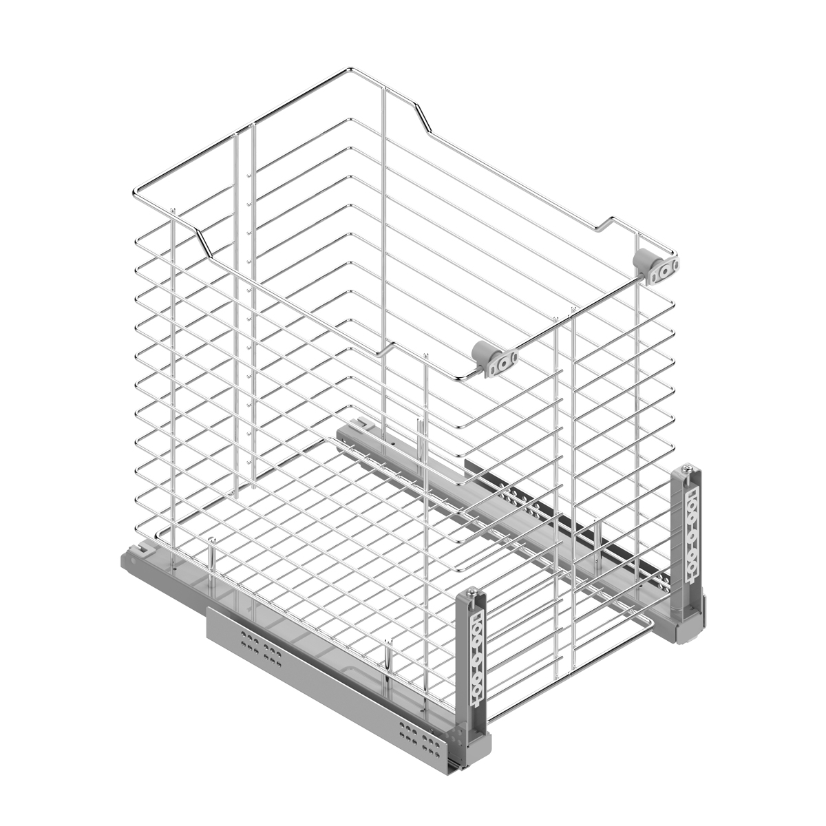Uittrekbare inbouw wasmand van draadstaal - 600mm