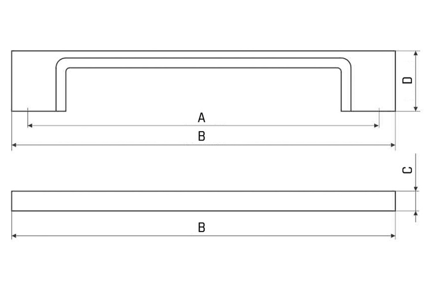 Metalen handgreep - Havana - nikkel