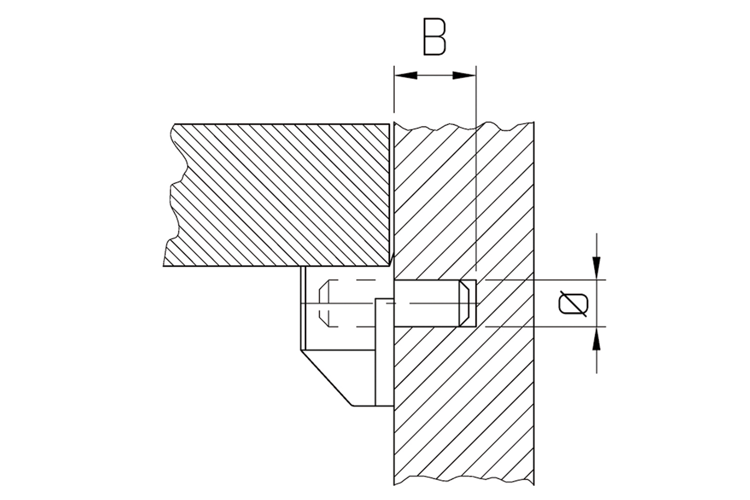 Kastplankdrager - SD13 - Ø5 x 8mm - vernikkeld staal / transparant kunststof