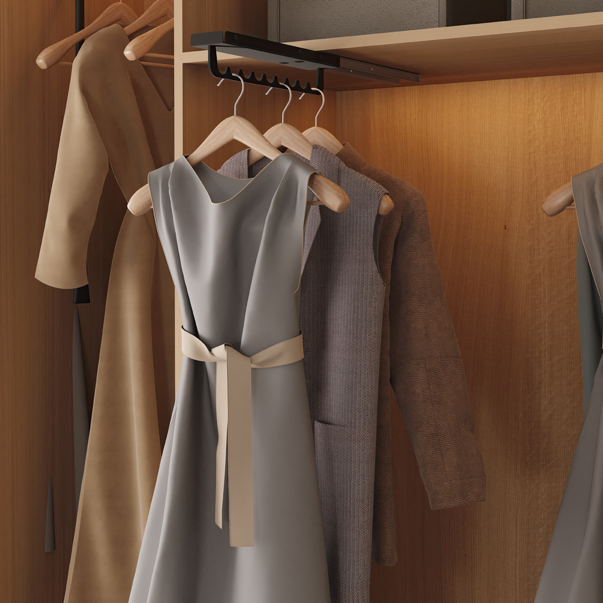 Luxe uittrekbare garderobehouder - Chic Line - 290 mm