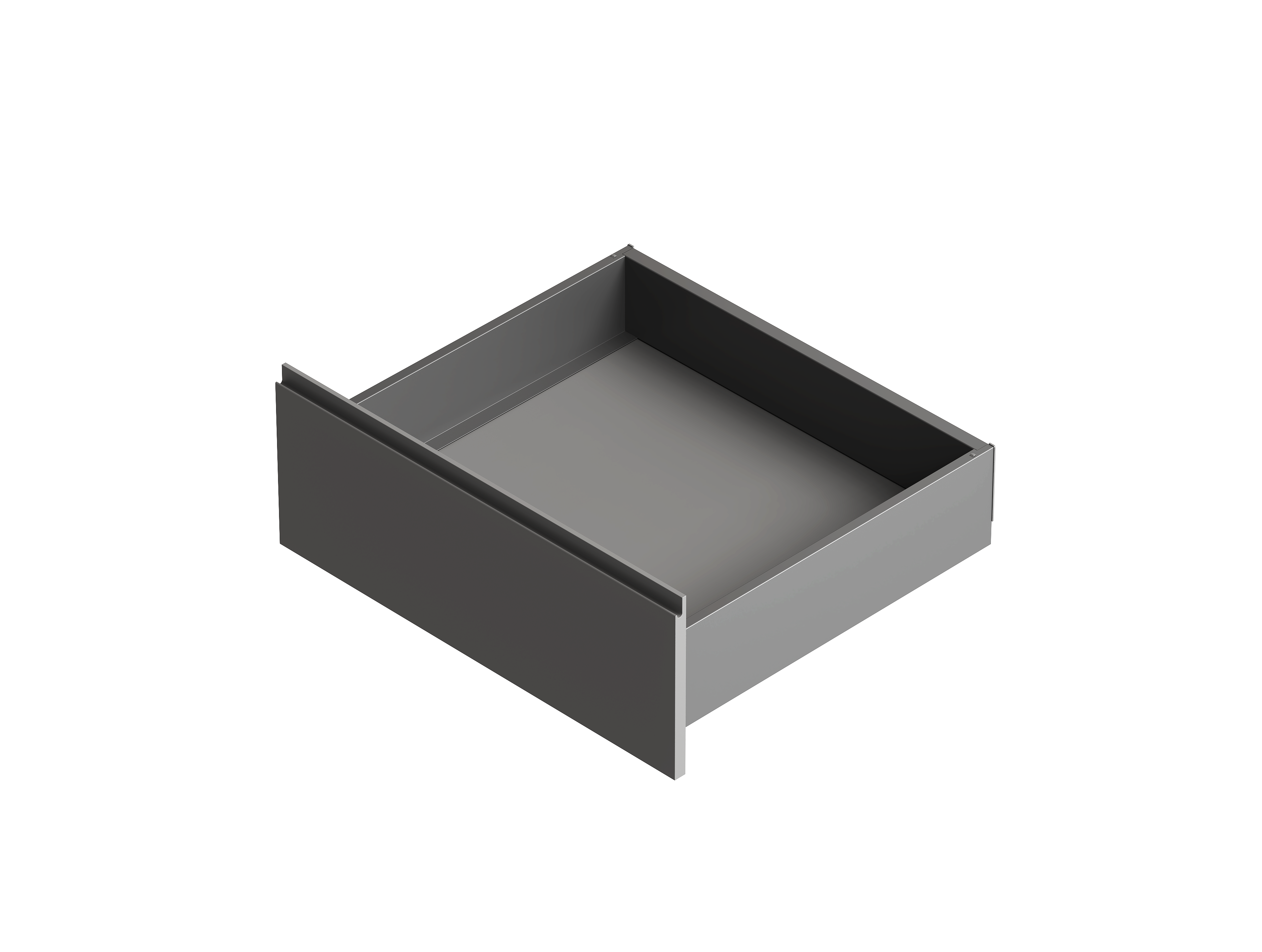 Flysch lade - antraciet - softclose & push-to-open - 30kg