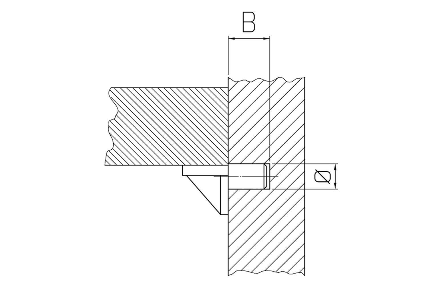 Kastplankdrager - SD0 - Ø5 x 8mm - kunststof wit