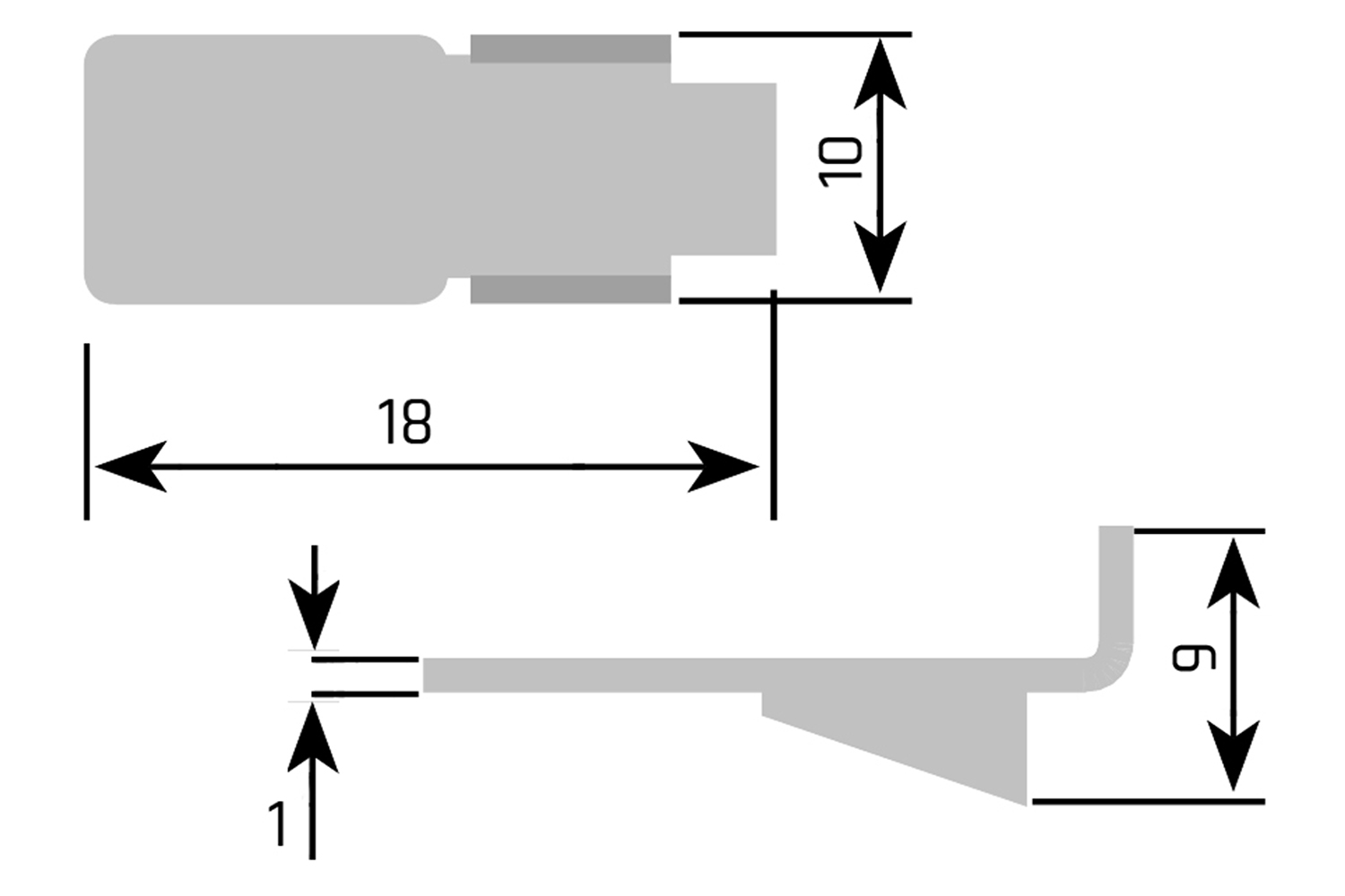 Vari-rail drager - vernikkeld