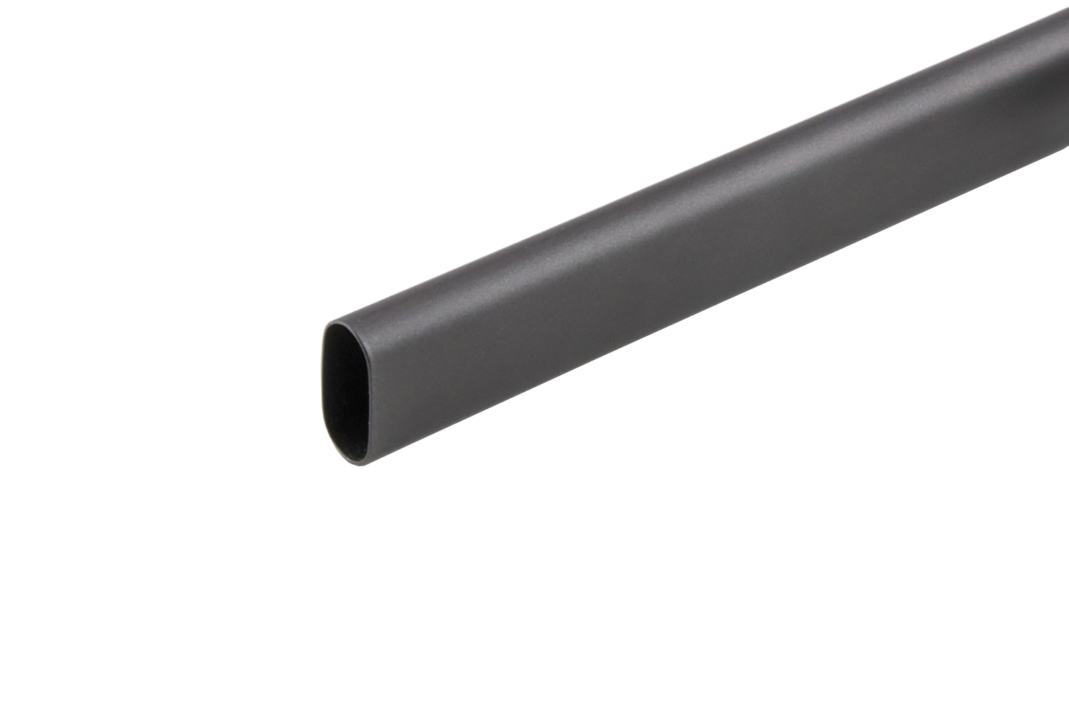 Ovale kledingroede - mat zwart - 30x15mm