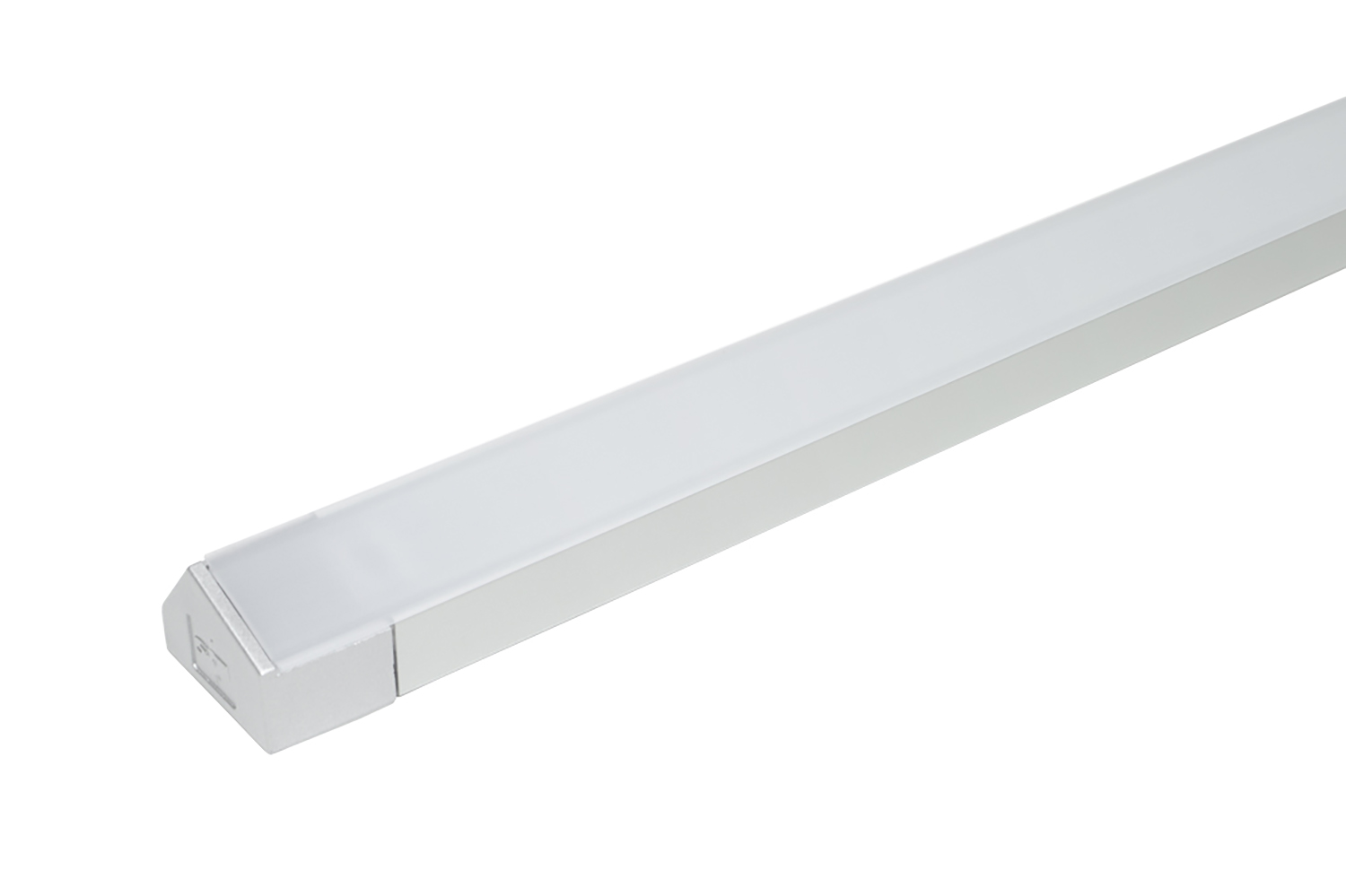 Led opbouw profiel - porto 3 - rvs-look - 3000mm - incl. afdekprofiel