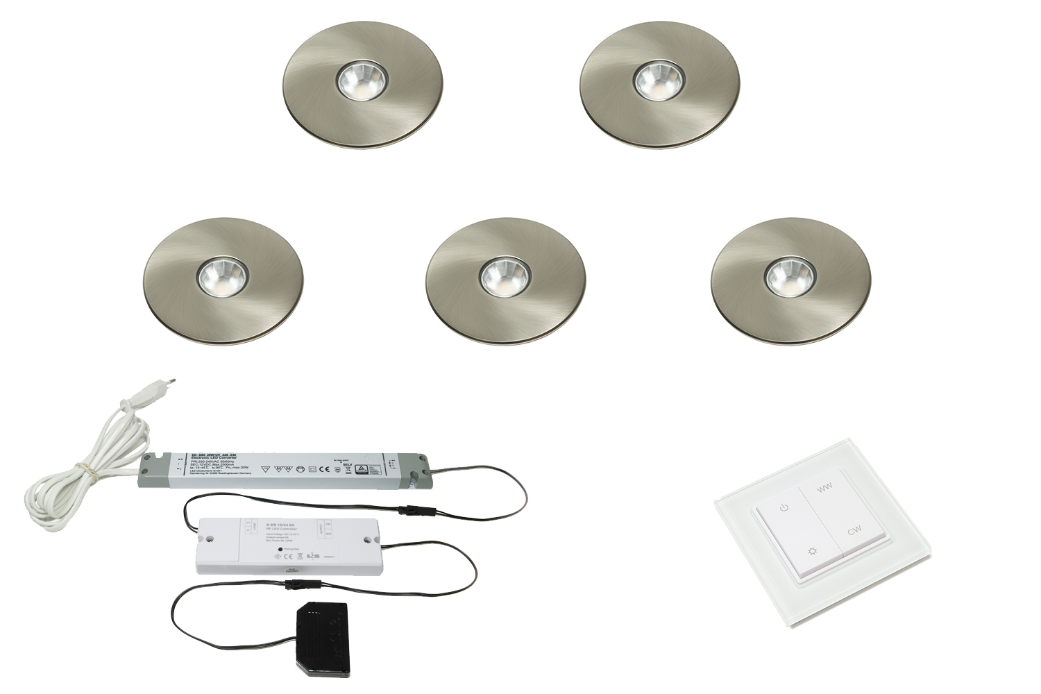 Complete LED spots - Superlight - RVS