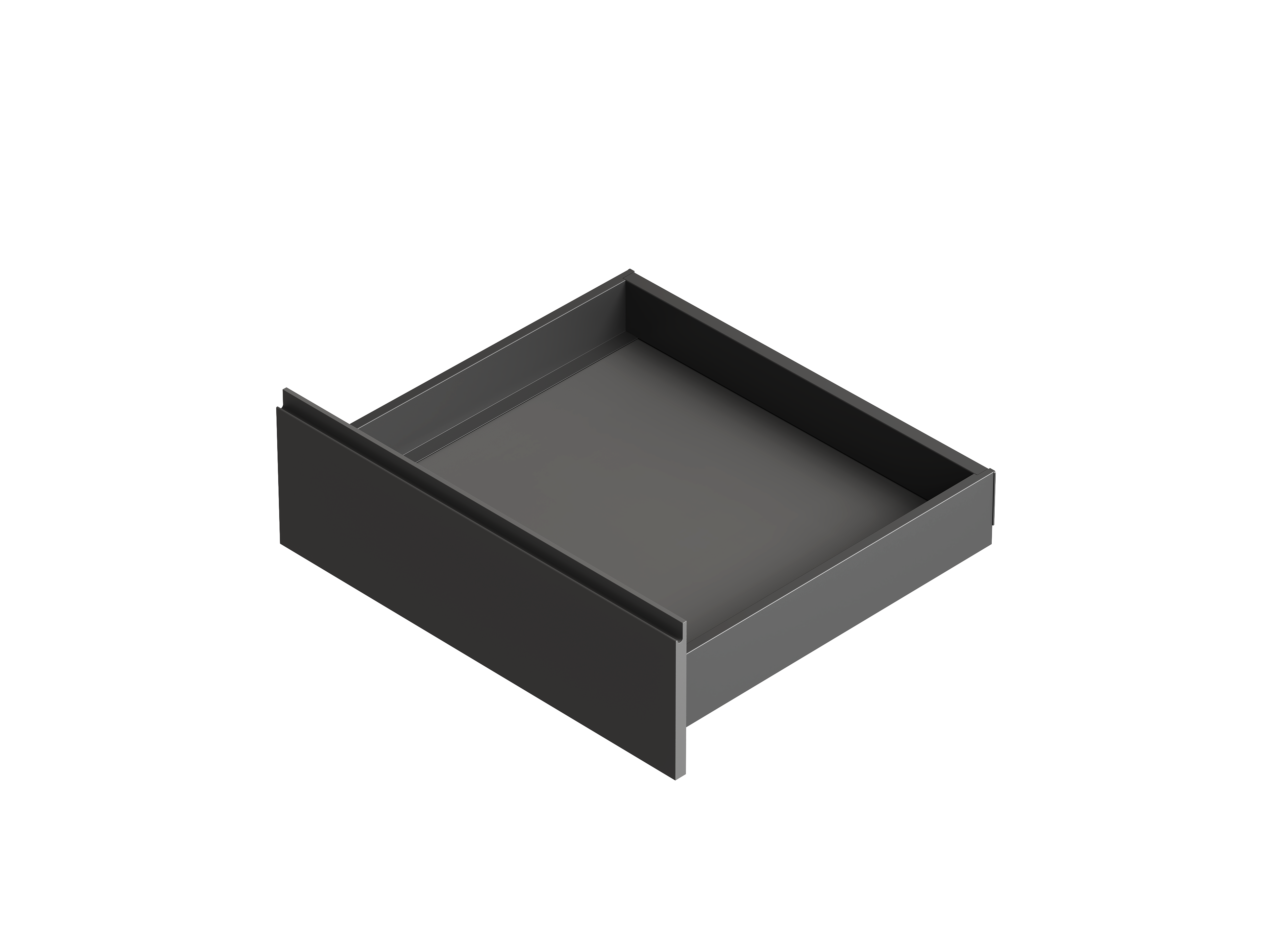 Flysch - set voor lade h:95mm - met softclose & push-to-open - d: 270mm - mat zwart