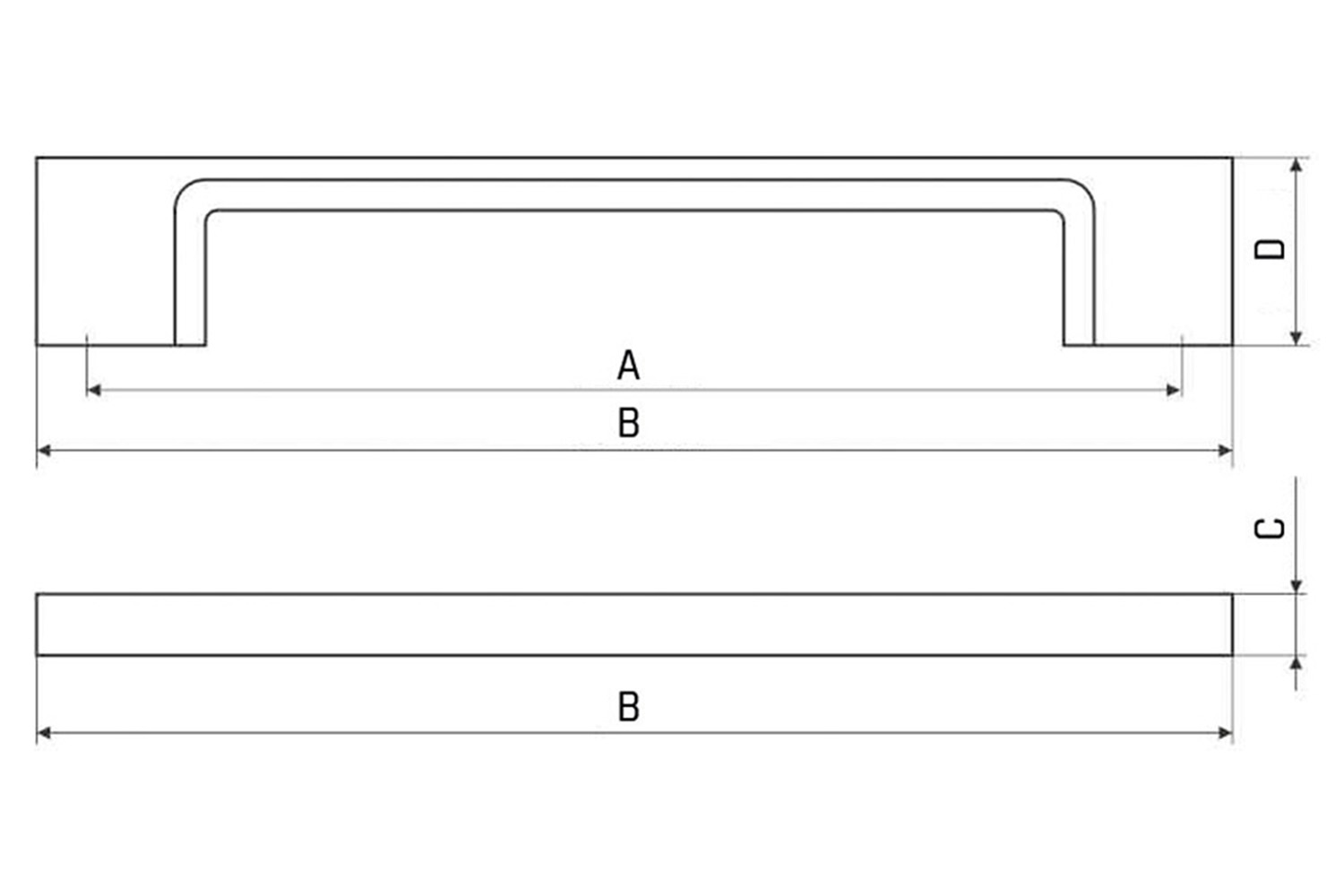 Metalen handgreep - Havana - chroom