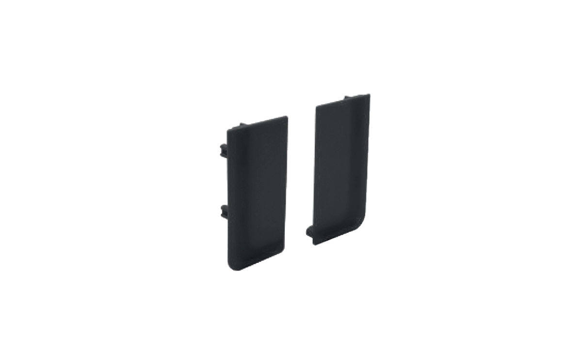 Set afdekkap voor L-greep - dicht - zwart