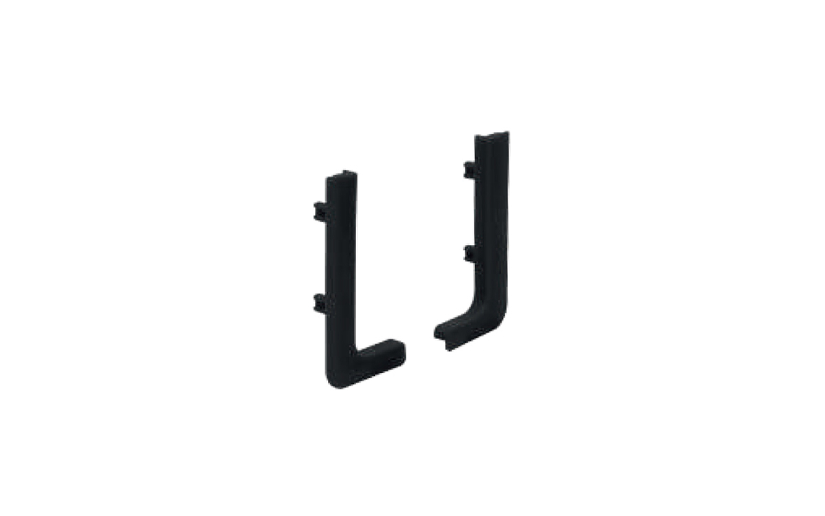 Set afdekkap voor L-greep - open - zwart