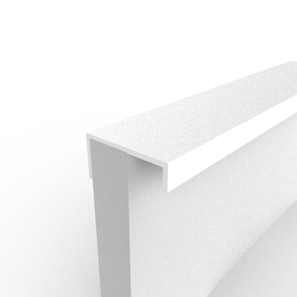 Metalen hoekgreep - Vera - glans wit