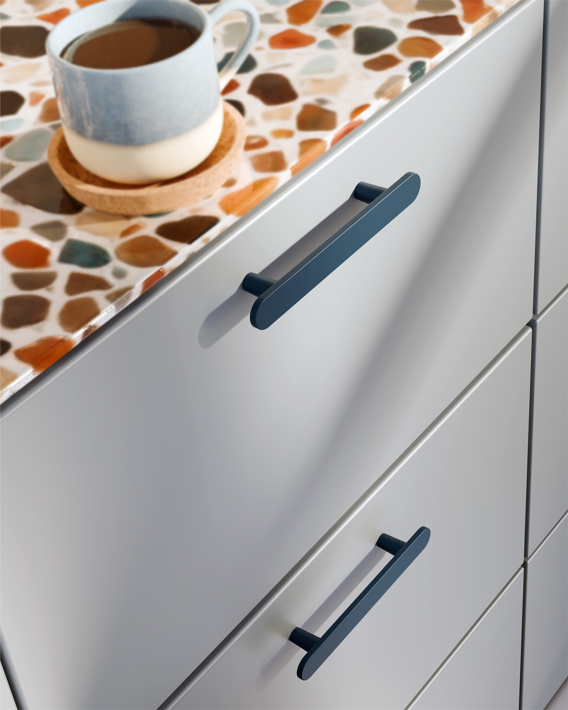 Metalen handgreep - Ferro - navy blue