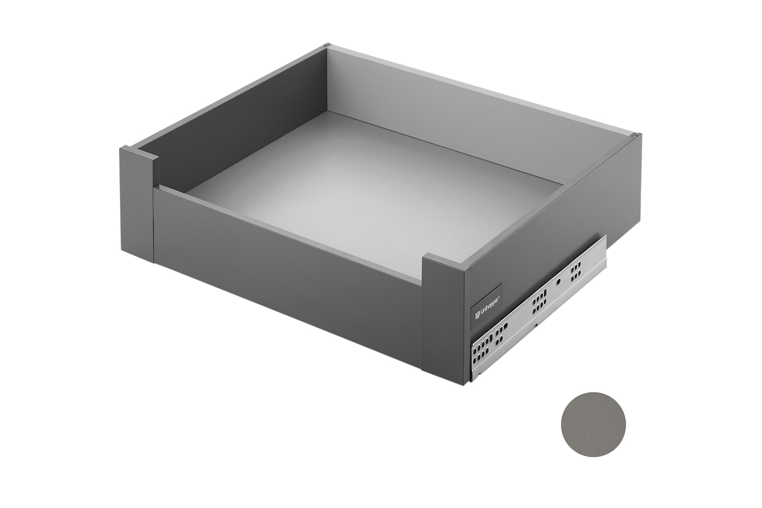 Slimbox antraciete ladeset 50kg - h:120mm - softclose - d: 450mm
