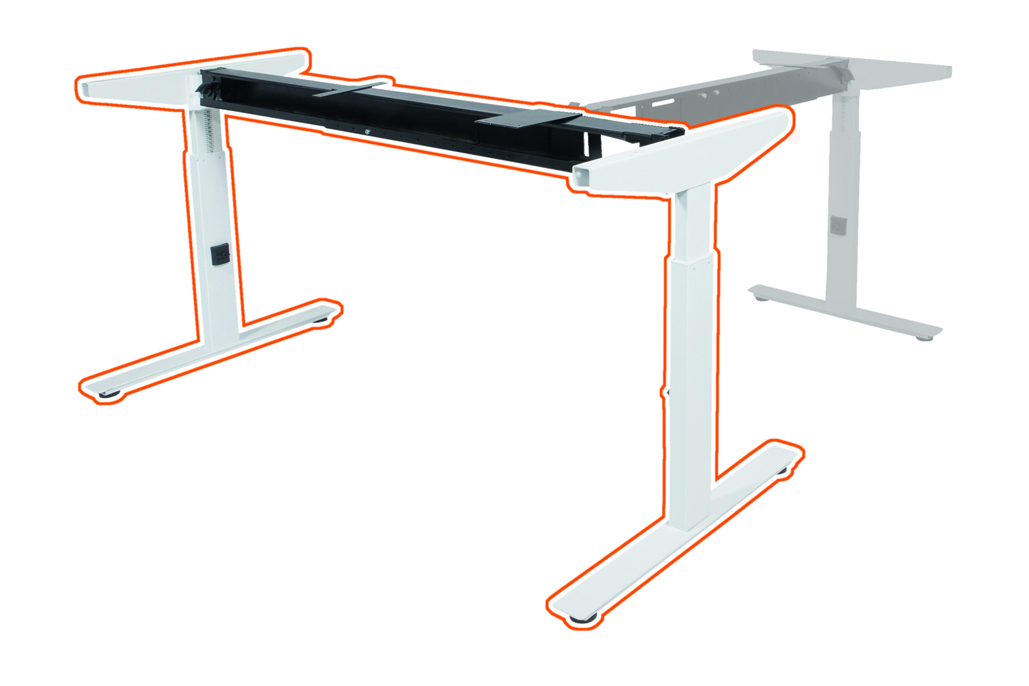 Basic line – instelbare bureau onderstellen - hoekopstelling