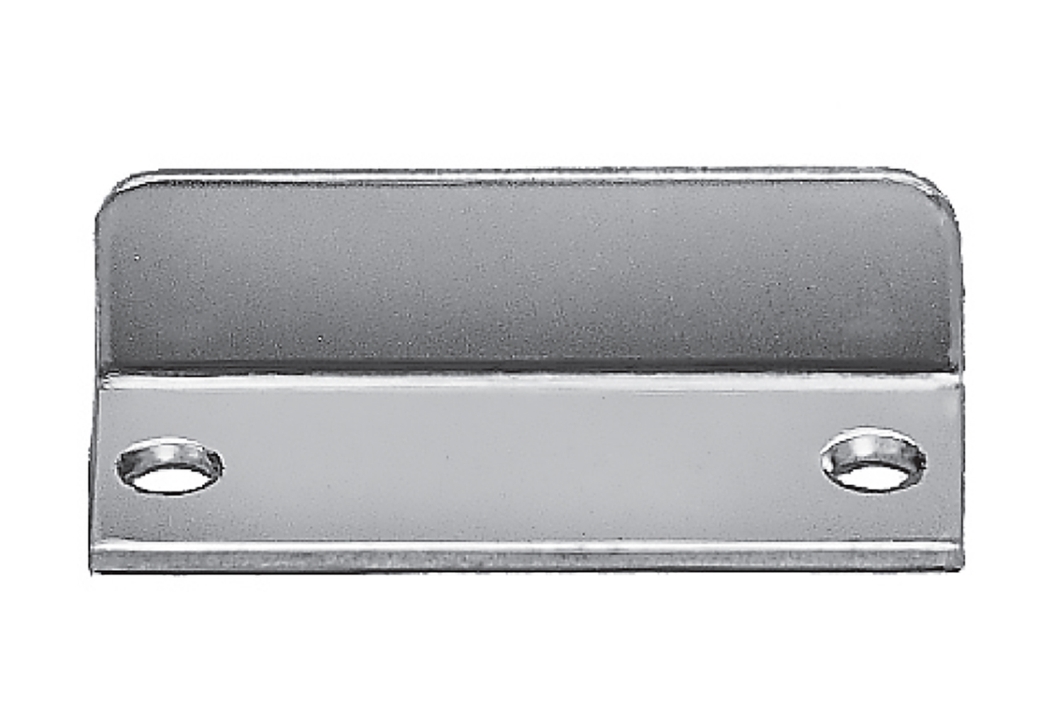 Aanslagplaat - staal - vernikkeld - 40x17x12mm