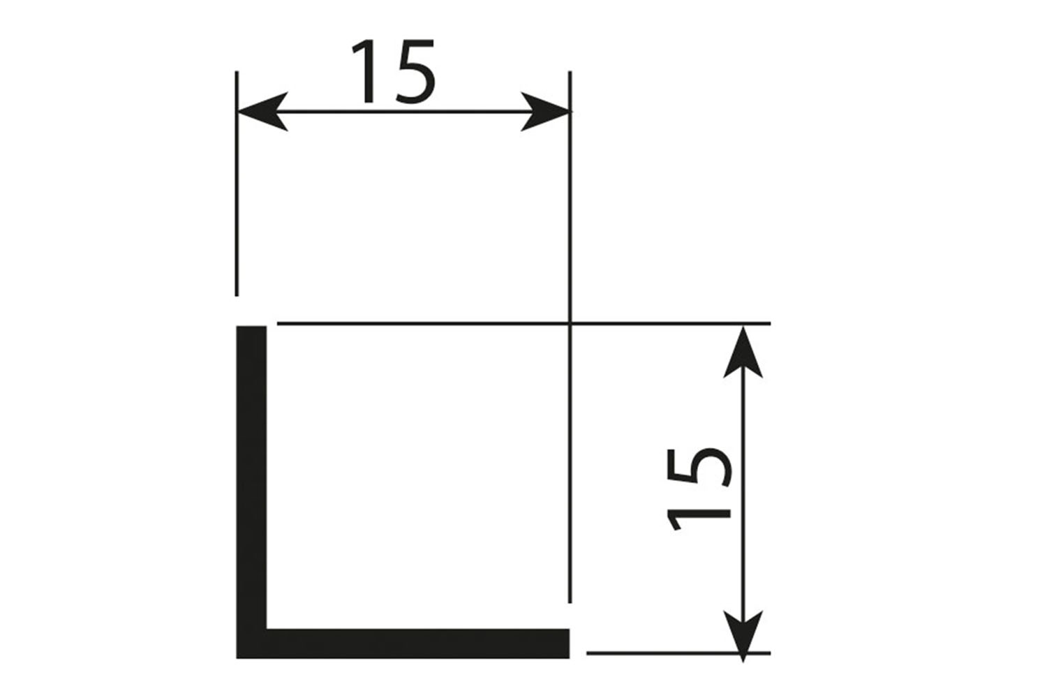 Afwerkprofiel - voor Junior 2S - 2000mm - aluminium - zwart